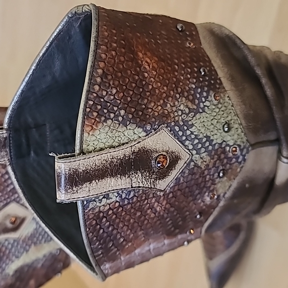 Vintage Steve Madden Leather Cowboy boots Made in Spain Size 7 - Picture 5 of 9